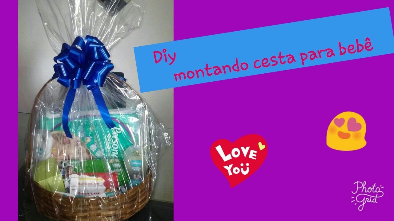 Diy cesta de produtos para Bebê