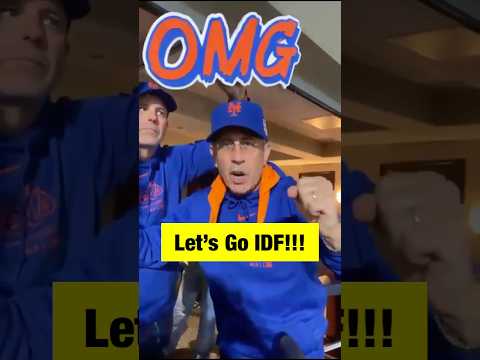 Jerry Seinfeld STANDS with ISRAEL and the IDF. At the Mets game. #israel