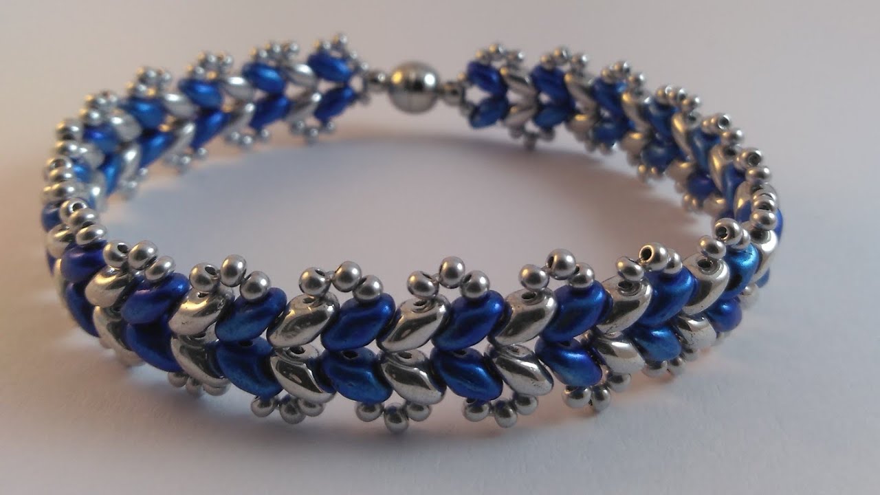 Twin ve kum boncukdan şık bileklik/Стильный браслет из бисера Twin/Elegant bracelet with Twins/