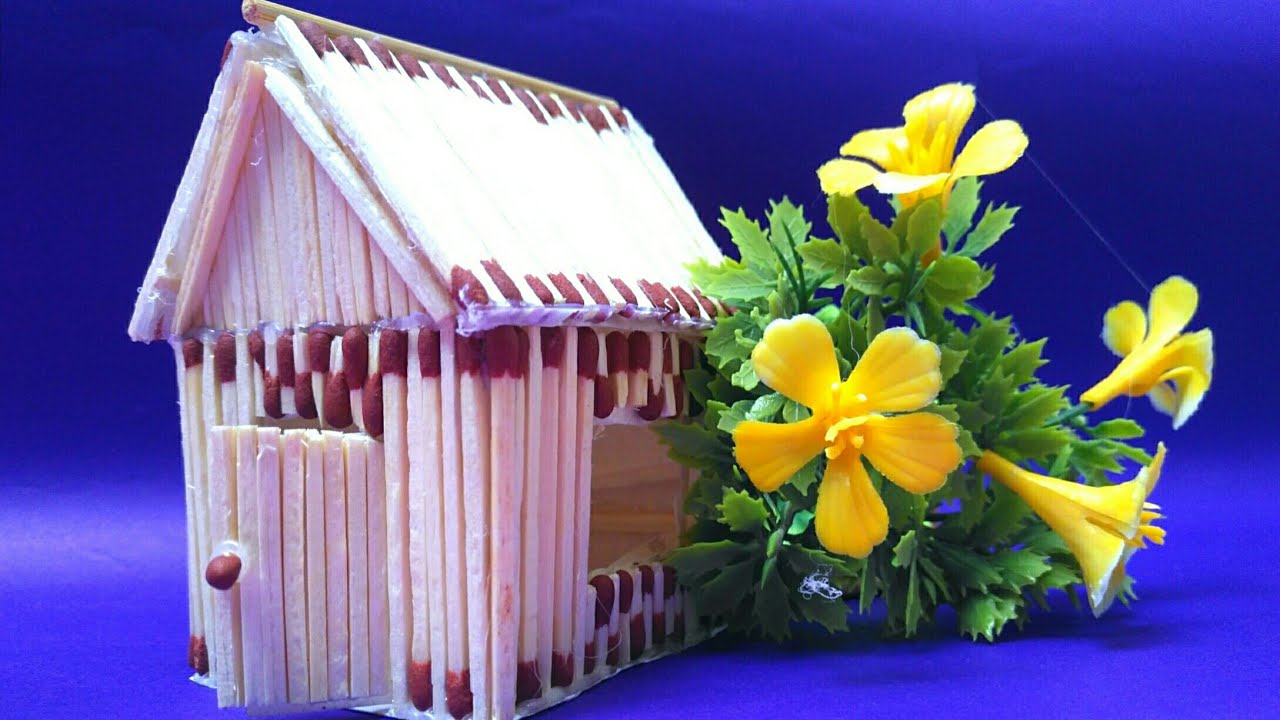 How to make a matchstick house at home DIY Match houseMatchstick art