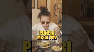 Pune Street Food Tour 😍 First Time Misal Pav Try! @nehadhupiaofficial #shorts