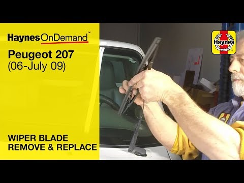 How to change the wiper blades on a Peugeot 207 Petrol & Diesel (2006 – July 2009)