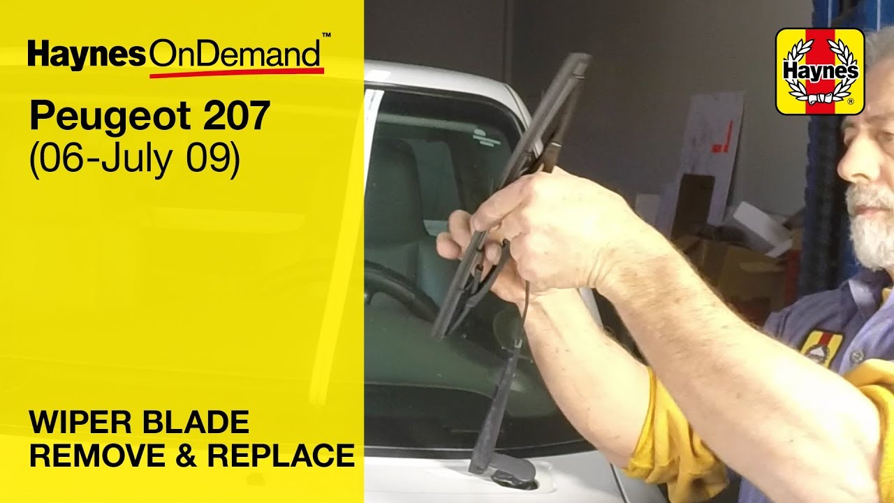 How To Change The Wiper Blades On A Peugeot 207 Petrol Diesel