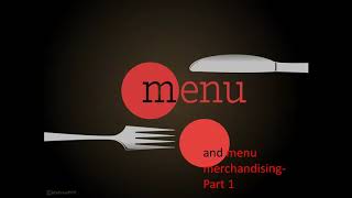 Menu and Menu Merchandising 1