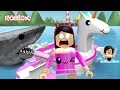 Roblox - BARCO DE UNICÓRNIO FOI ATACADO (SharkBite) | Luluca Games