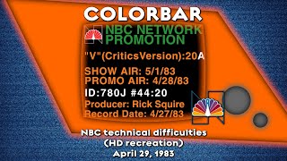 NBC technical difficulties (HD recreation) - 04-29-1983