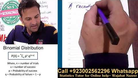 Stats: Binomial Distribution | Binomial Distribution with Solved Examples | Sir Wajahat Academy