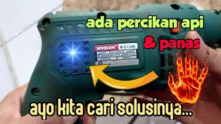 Cara Mengatasi Mesin Bor Modern M-2130B Panas dan Api Besar