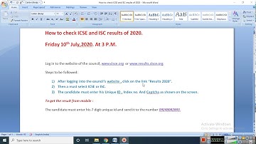 HOW TO CHECK ICSE AND ISC RESULTS 2020