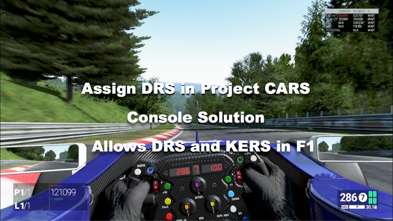 Assign DRS in Project CARS Console Solution DRS and KERS in F1