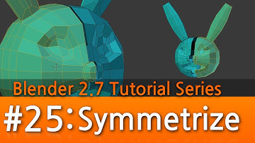 Blender 2.7 Tutorial #25 : Symmetrize #b3d