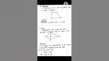 Properties of Trapezium and kite