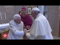 Papa Francesco incontra Benedetto XVI con i nuovi cardinali 2019.10.05