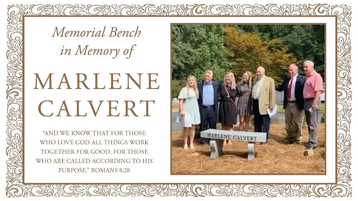 Unveiling of the memorial bench in memory of Marle...