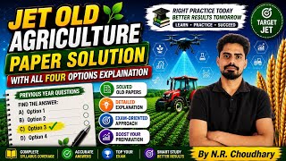 JET Agriculture Old Paper Solution with all four option explanation2026|Previous year paper analysis