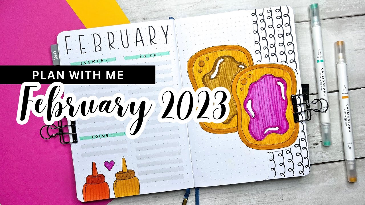 PLAN WITH ME || February 2023 Bullet Journal Setup