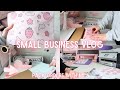 Small business vlog  pack orders with me work with me small business sublimation  dtf printing