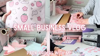 Small Business Vlog | Pack Orders With Me, Work With Me, Small Business Sublimation \& DTF Printing