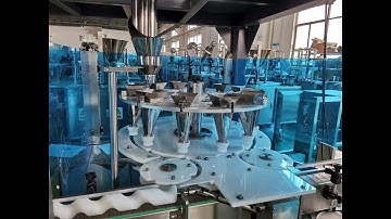 High speed powder filling machine with auger filling system