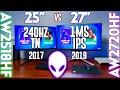 ALIENWARE 27" 240Hz IPS VS 25" 240Hz MONITOR! Which One Is Better?!