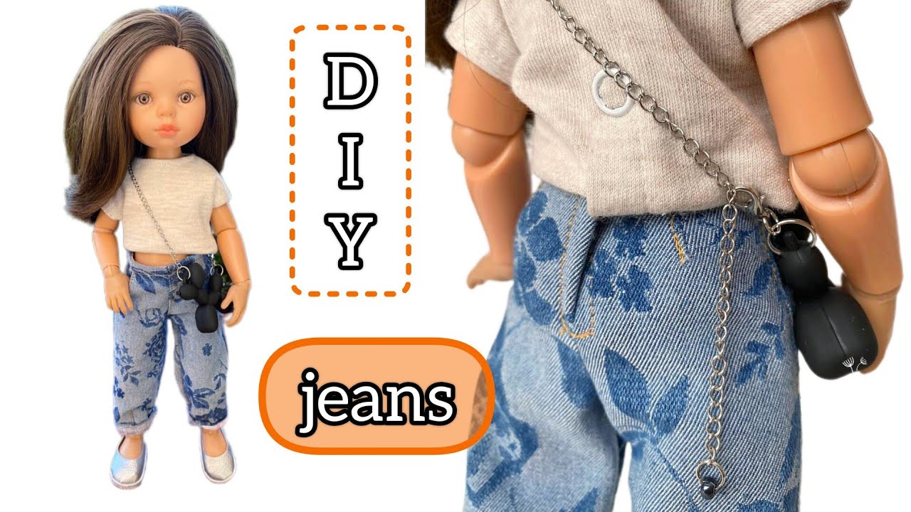 ✔Джинсы для куклы, одежда для Паолы Рейны+ВЫКРОЙКА
