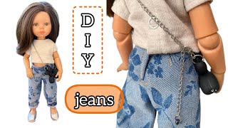 ✔Jeans for the doll, clothes for Paola Reina, sewing+ PATTERN