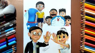 Drawing stand by me doraemon 2 Doraemon, Nobita, Shizuka, Suneo and Gian #shorts
