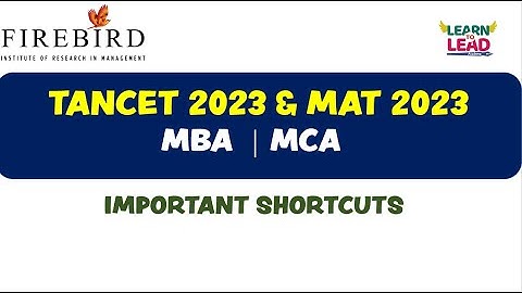 TANCET 2023 | MAT | IMPORTANT SHORTCUTS | DATA INTERPRETATION | WATCH TO SCORE 💯 Percentile