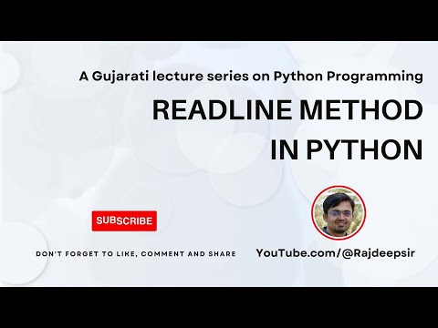 Python 024 : Readline Method [Gujarati Language]  #pythoningujarati #gtu #rajdeepsir #python