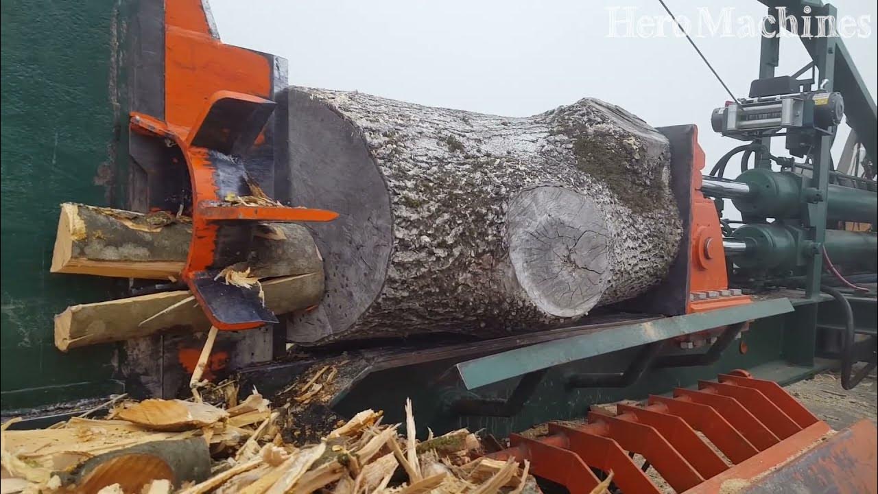 World Amazing Biggest Firewood Processing Machine Super Log Splitter