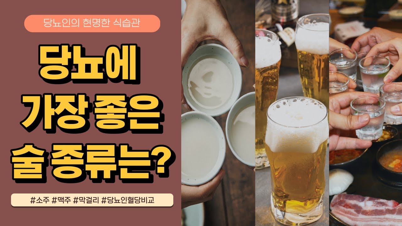 당뇨 술! 소주, 맥주, 막걸리 가장 좋은 술은? - YouTube