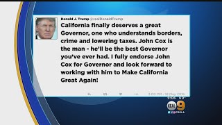 President endorses gop candidate in california's race for governor