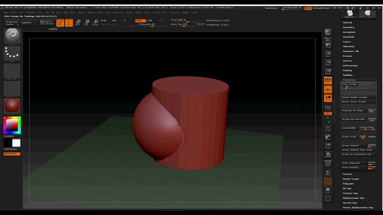 how to merge two objects in zbrush