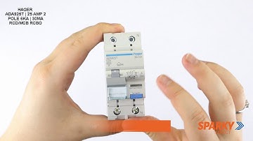 HAGER ADA925T | 25 AMP 2 POLE 6KA | 30MA RCD/MCB RCBO