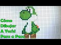 Cómo Dibujar a Yoshi en 8 bit o Pixel Art! TUTORIAL PASO A PASO