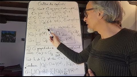 Critère de cyclicité pour les groupes finis