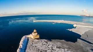 Aerial Joyride by Drone - Oswego Harbor  1080p HD