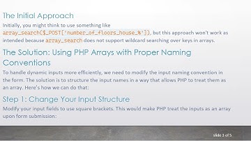 How to Dynamically Search $_POST Inputs in PHP Form Submissions