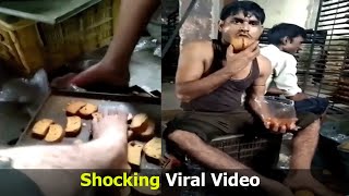 Watch Factory Workers Put Feet On Toast Lick Them