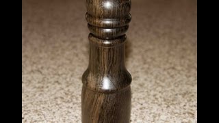 Woodturning Pepper Mill out of Bog Oak