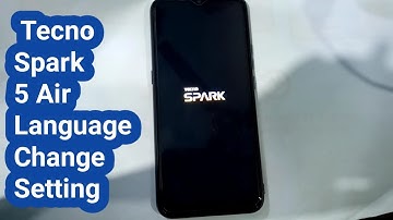 Tecno Spark 5 air Language change settings
