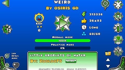 Weird(easy)  100% By OSIRIS GD Geometry Dash|Fronthall