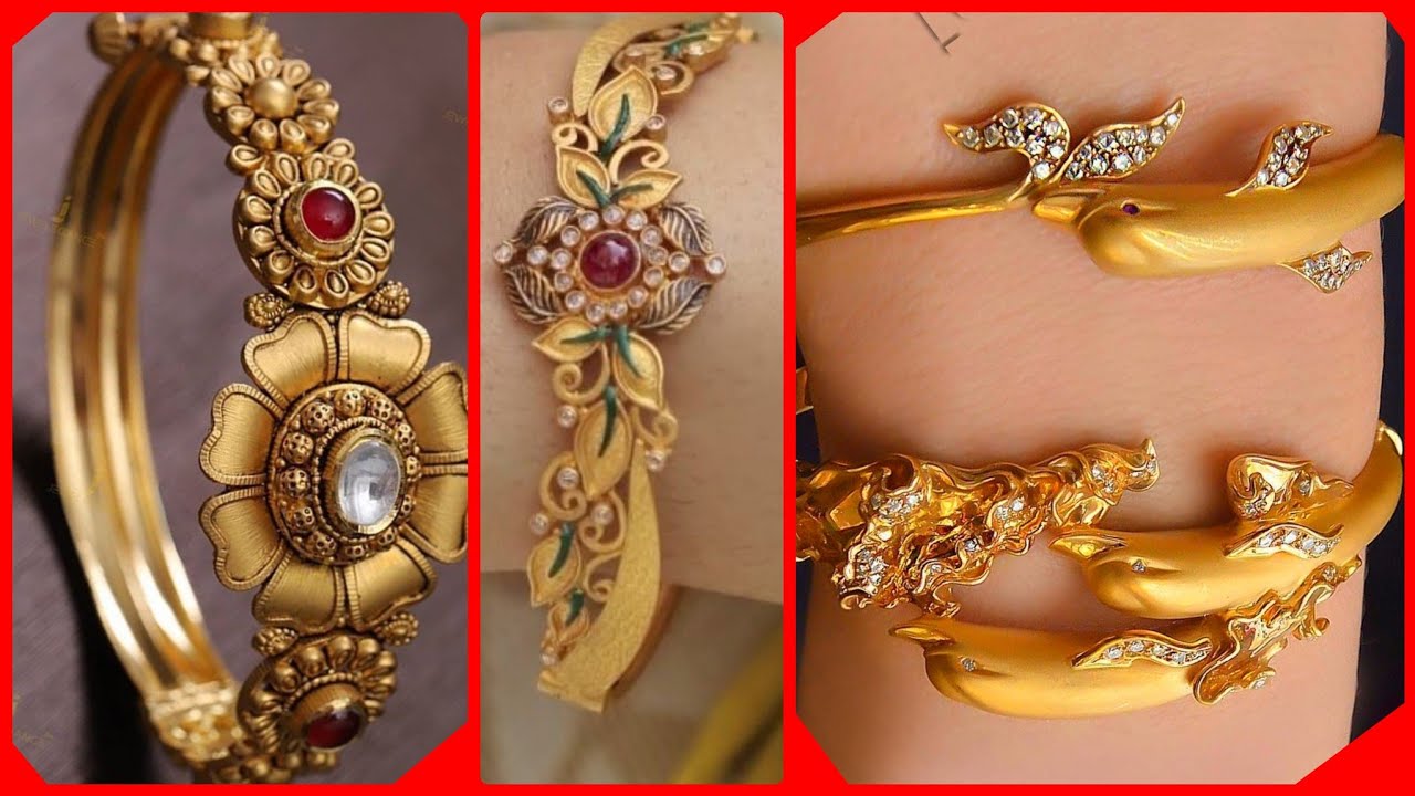 Very Stylish And Classy Gold Bangles Designs For Women YouTube