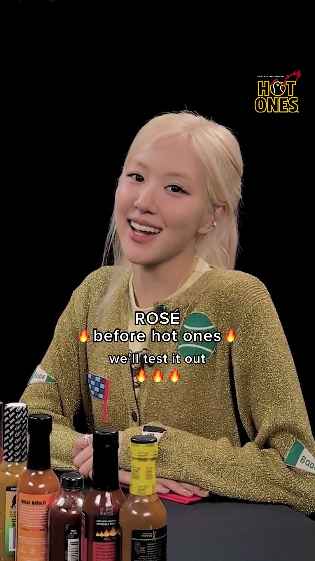 Before and After: ROSÉ on Hot Ones ✨