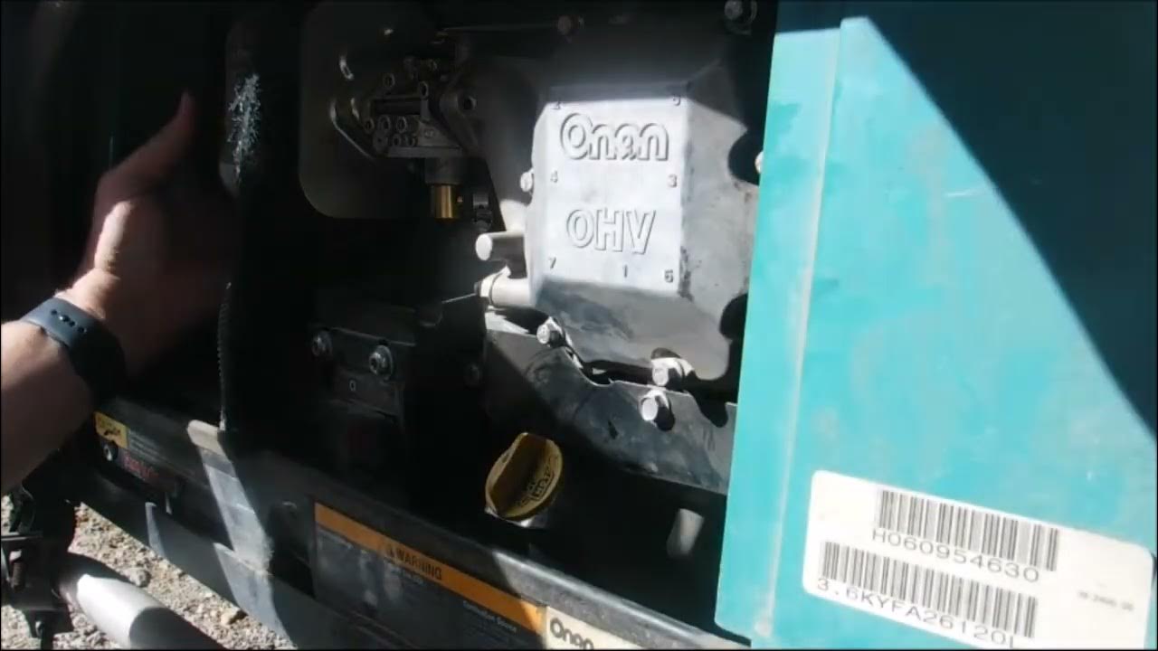 RV Generator oil change YouTube