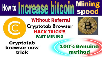 How to increase bitcoin mining speed in cryptotab browser pro | cryptotab browser hack trick