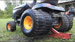 How to Put Dualie Tires on a Mower