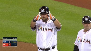 TB@MIA: McGehee singles in a pair to open the scoring