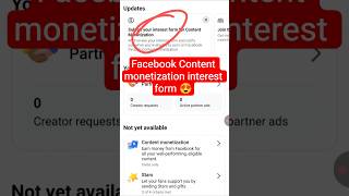 facebook content monetization interest form #shorts #explore #trending