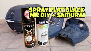 #13- CARA SPRAY FLAT BLACK | INNER COVER & GIVI BOX | Mr DIY + Samurai Spray